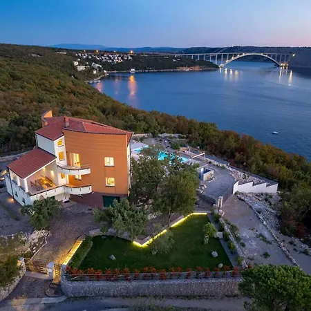 Luxury Ostro With Pool & Krk Bridge View Вилла