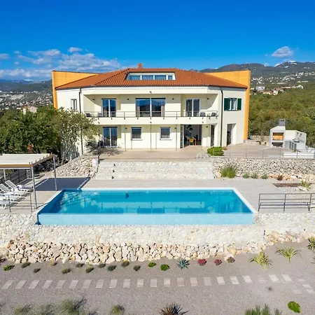 Luxury Ostro With Pool & Krk Bridge View Вилла