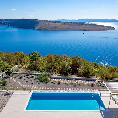 Luxury Ostro With Pool & Krk Bridge View Вилла *