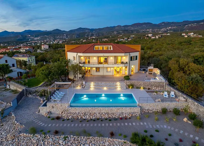 Luxury Ostro With Pool & Krk Bridge View Villa Kraljevica