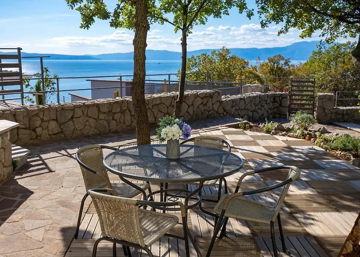 Vila Luxury Ostro With Pool & Krk Bridge View