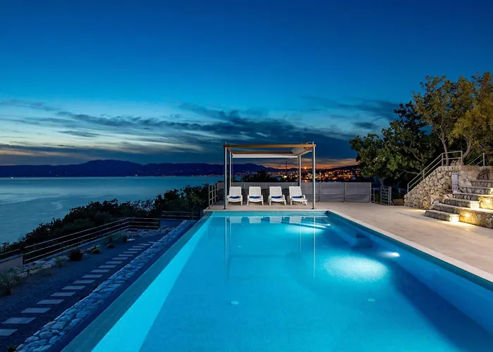 Luxury Ostro With Pool & Krk Bridge View *