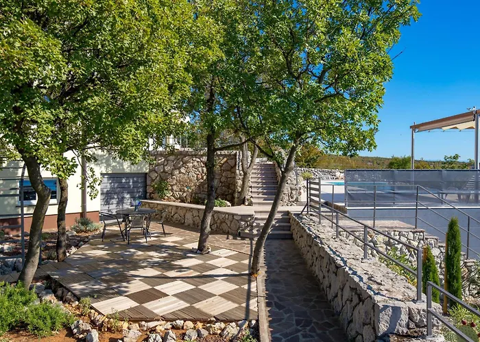 Luxury Ostro With Pool & Krk Bridge View