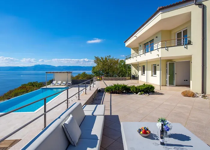 Luxury Ostro With Pool & Krk Bridge View