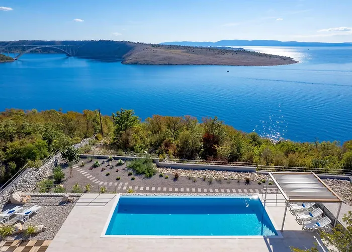 Luxury Ostro With Pool & Krk Bridge View וילה *